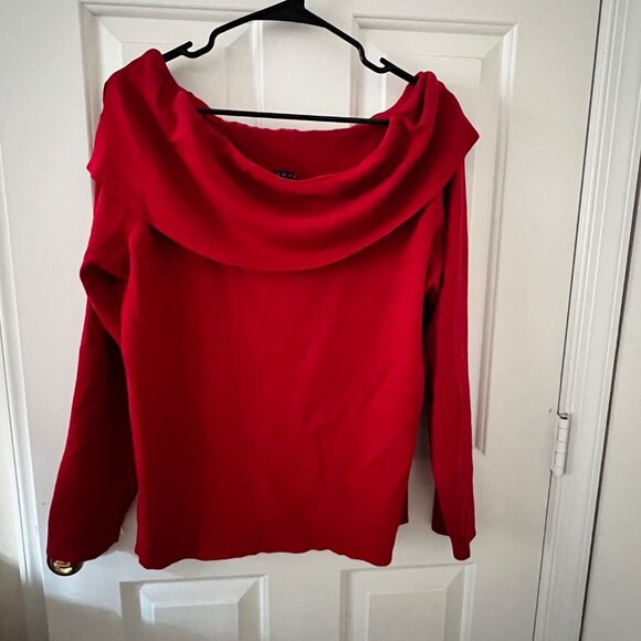 Red Sweater kinda off the shoulder - Picture 2 of 2